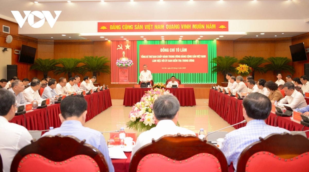 tong bi thu to lam chu tri buoi lam viec voi Uy ban kiem tra trung uong hinh anh 3