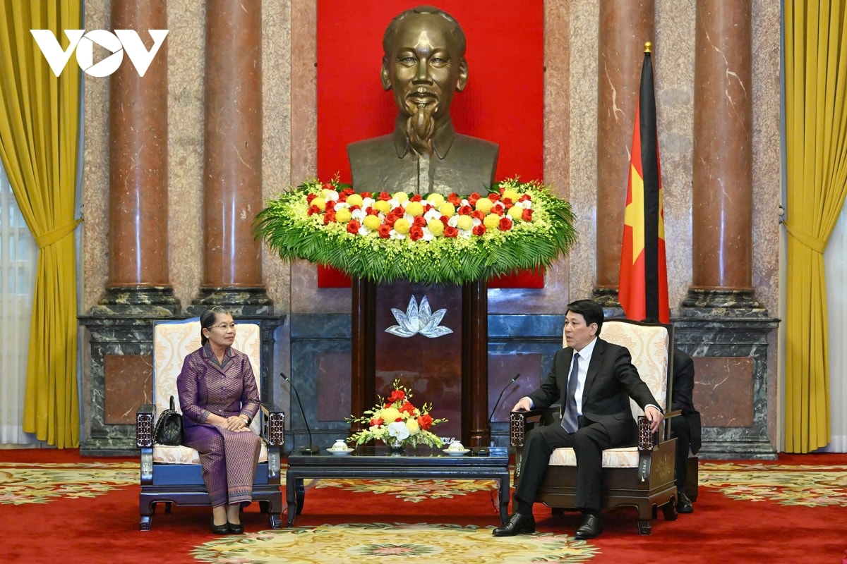 chủ tịch nước lương cường tiếp phó chủ tịch Đảng nhân dân campuchia hình ảnh 2 chu tich nuoc luong cuong tiep pho chu tich Dang nhan dan campuchia hinh anh 2