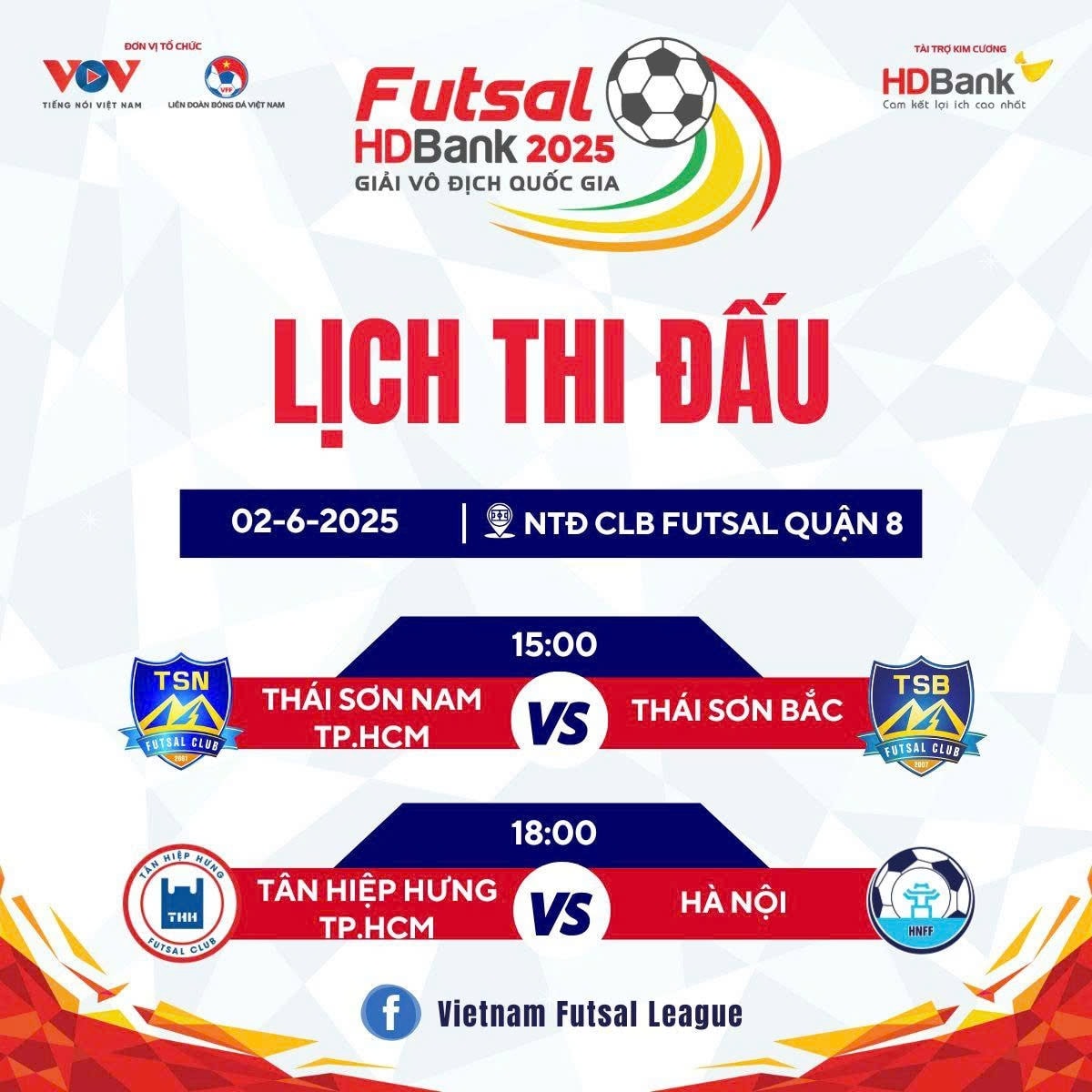 lich thi dau va truc tiep futsal hdbank vDqg 2025 hom nay 2 6 hinh anh 1
