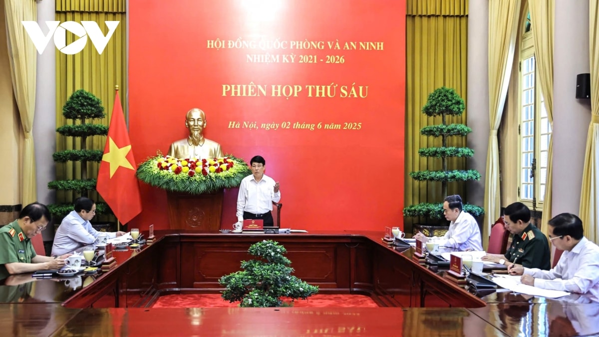 chu tich nuoc chu tri phien hop hoi dong quoc phong va an ninh hinh anh 1