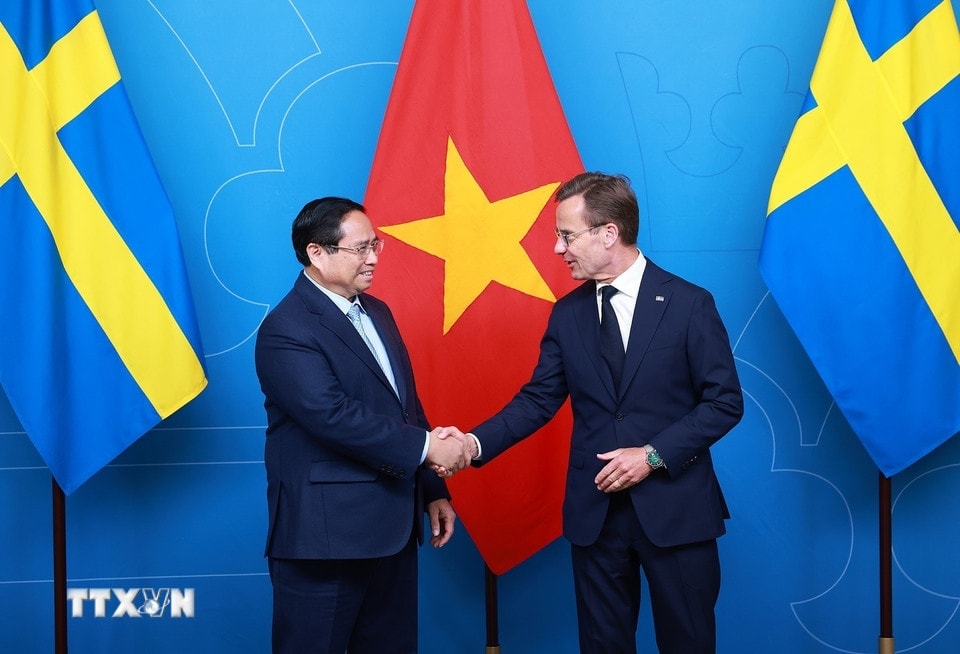 thủ tướng phạm minh chính hội đàm với thủ tướng thụy Điển ulf kristerson hình ảnh 1 thu tuong pham minh chinh hoi dam voi thu tuong thuy Dien ulf kristerson hinh anh 1