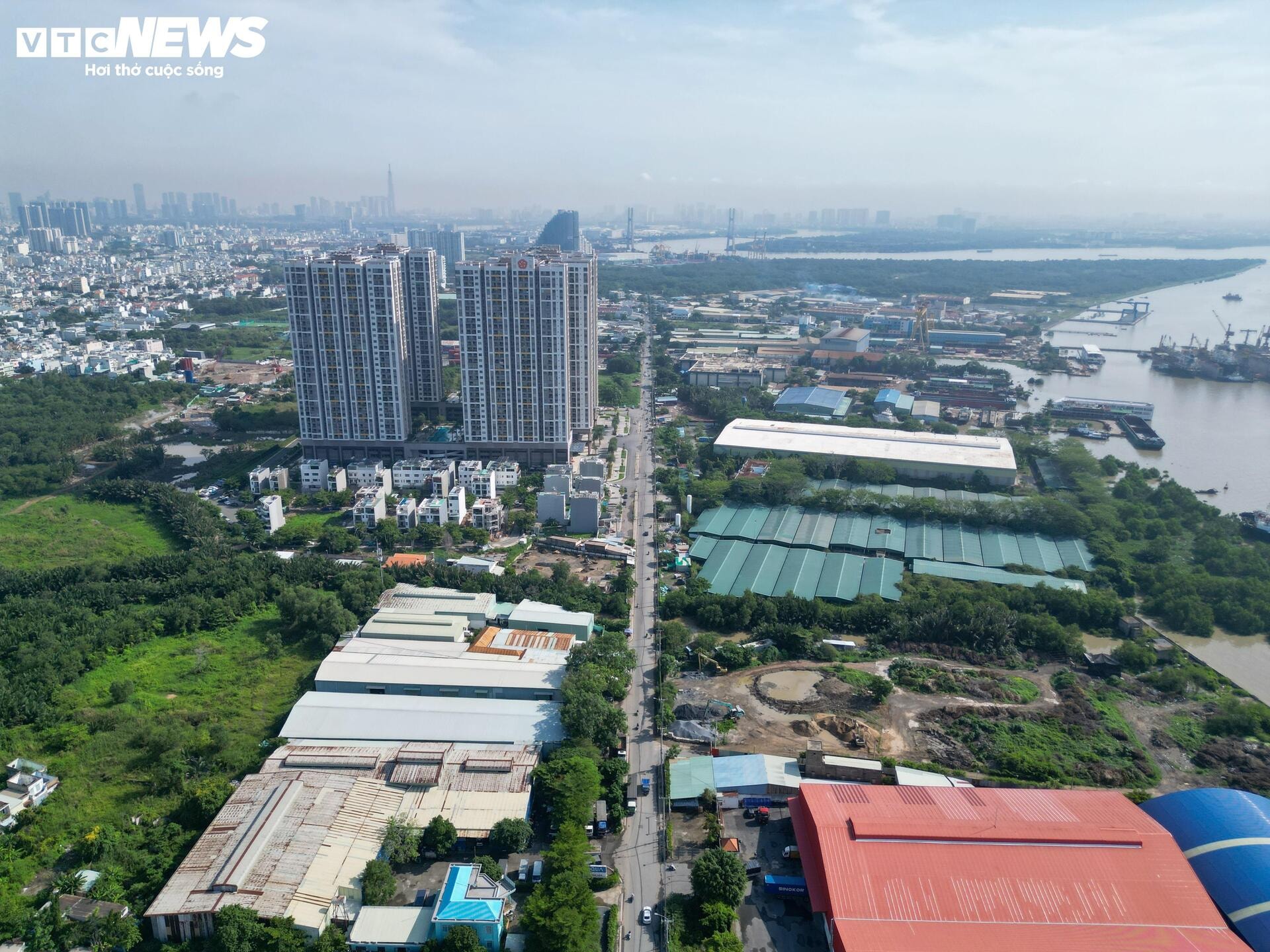 Cận cảnh vị trí xây đường trên cao, nối khu Nam Sài Gòn - sân bay Long Thành - 4