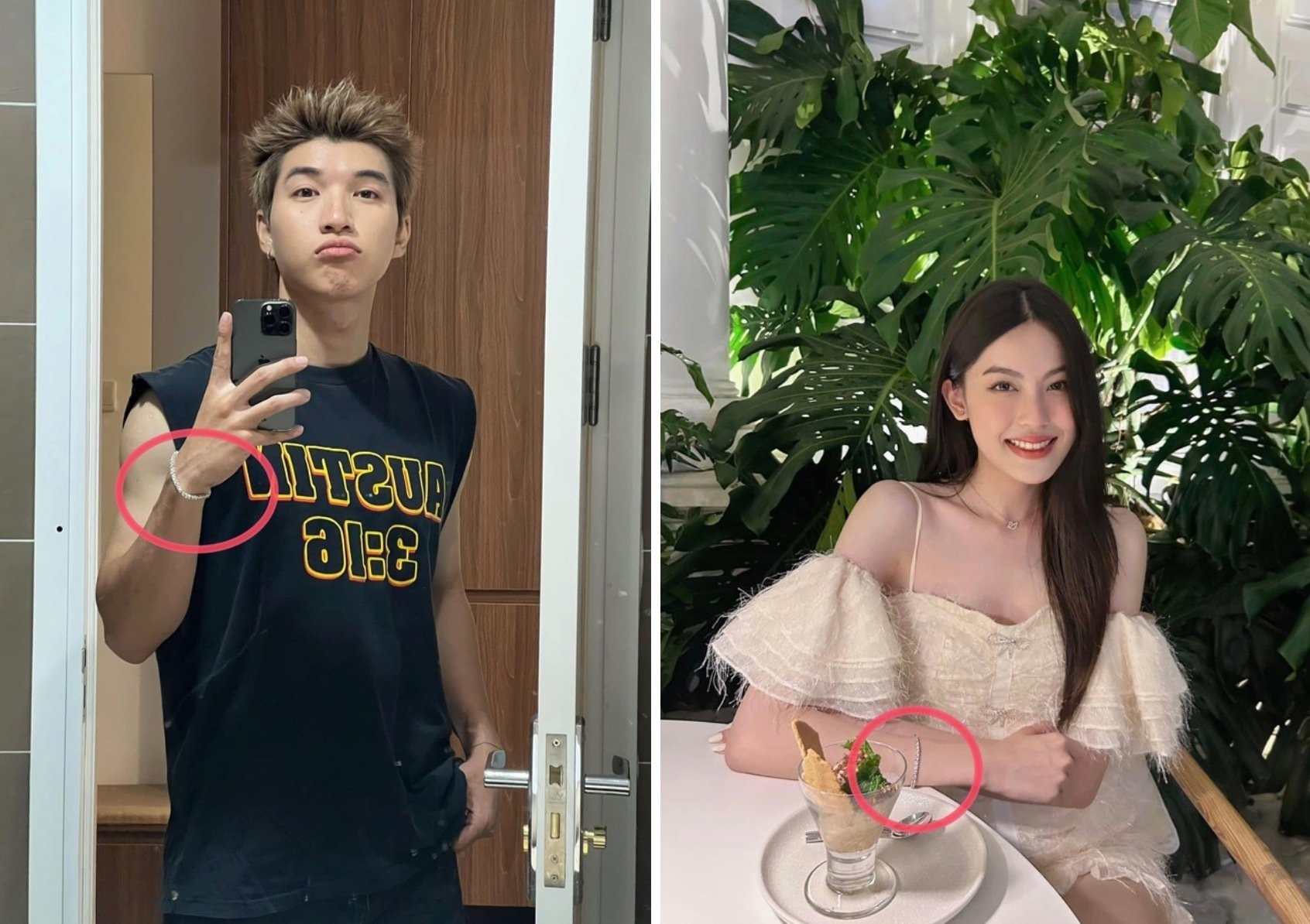 Hieuthuhai và bạn gái tin đồn Tăng Mỹ Hàn.
