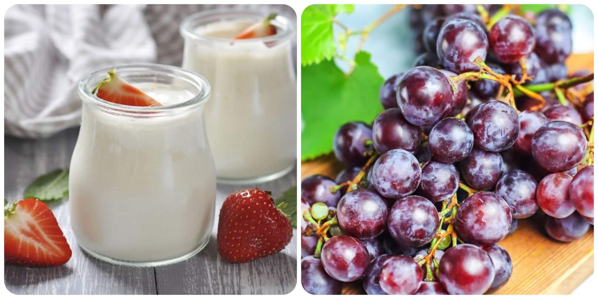 Sữa chua và nho là những thực phẩm trong mùa hè rất tốt cho gan