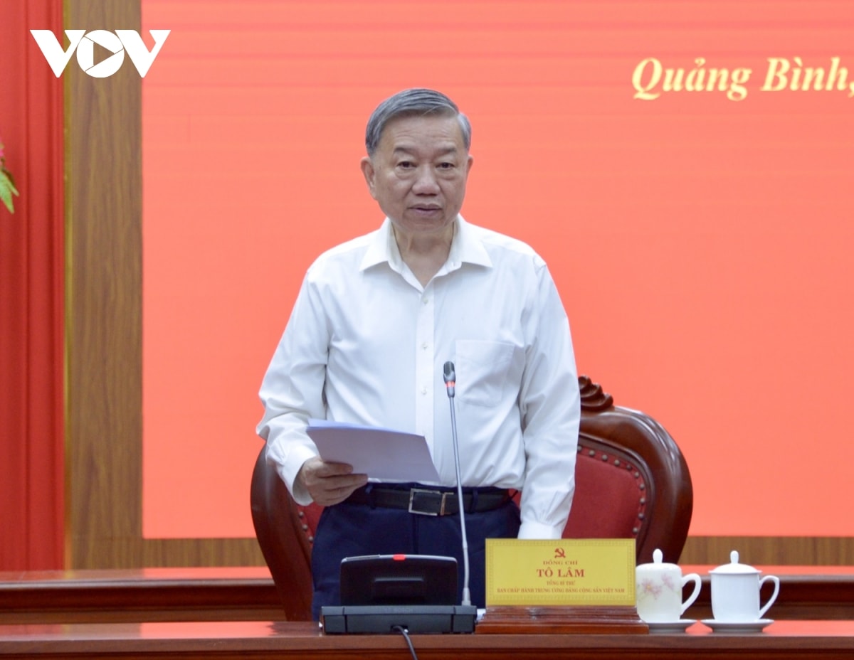tổng bí thư tô lâm làm việc với tỉnh quảng bình và quảng trị hình ảnh 5 tong bi thu to lam lam viec voi tinh quang binh va quang tri hinh anh 5