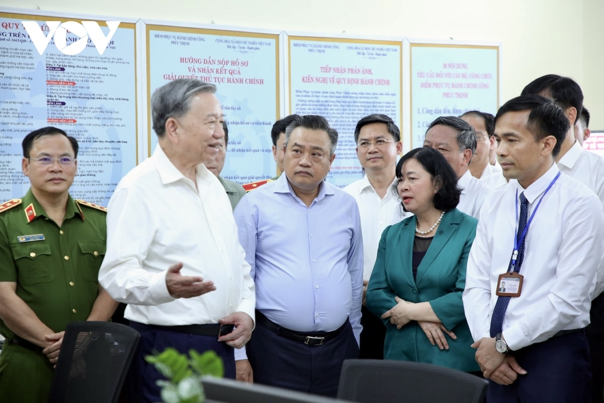 tong bi thu to lam kiem tra hoat dong chinh quyen 2 cap tren dia ban ha noi hinh anh 1