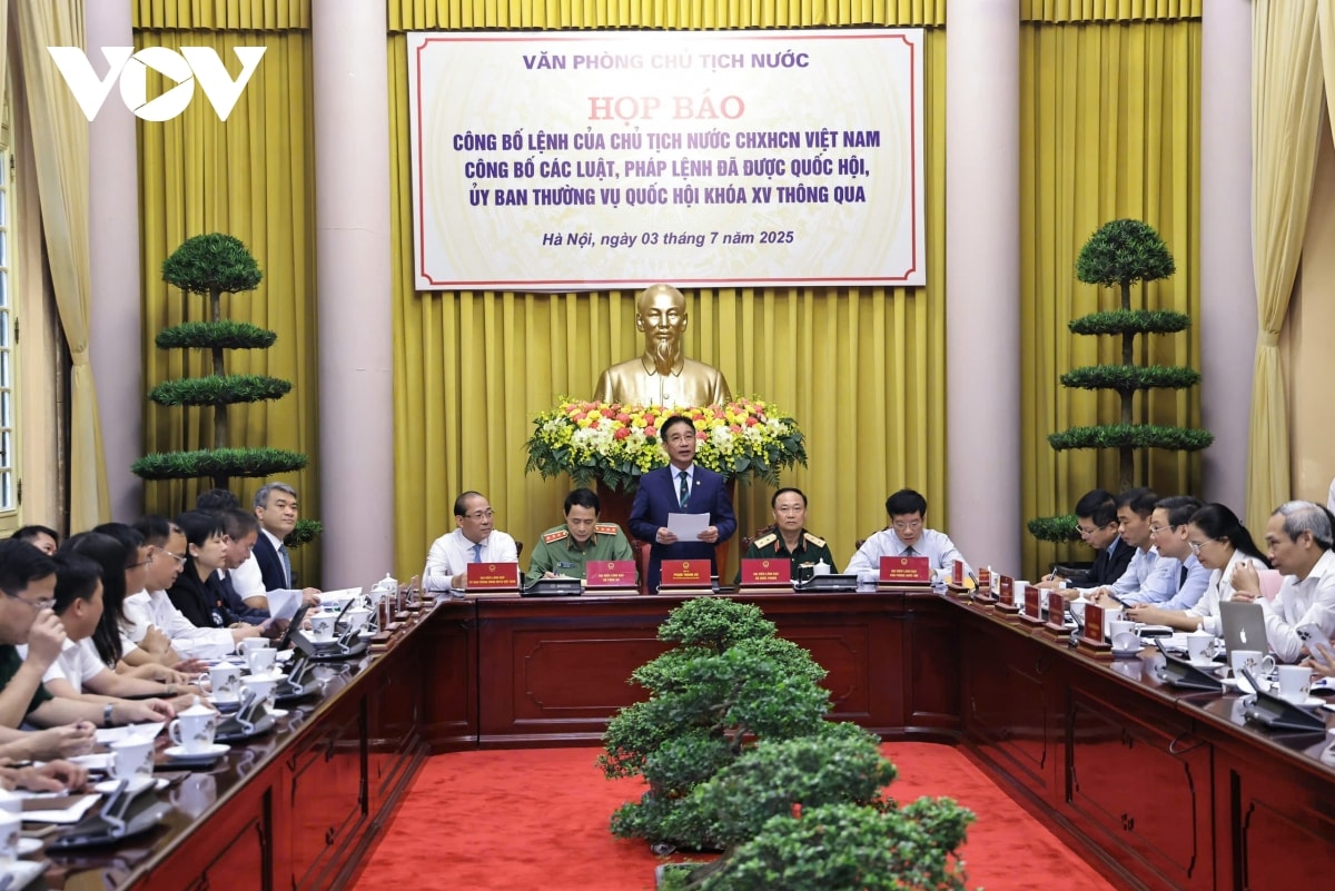 cong bo lenh cua chu tich nuoc ve cac luat, phap lenh vua duoc quoc hoi thong qua hinh anh 1