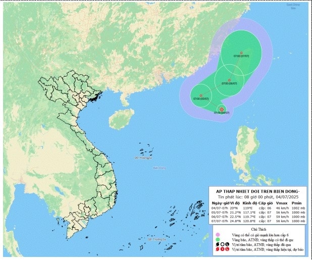 vùng áp thấp đã mạnh lên thành áp thấp nhiệt đới trên biển Đông hình ảnh 2 vung ap thap da manh len thanh ap thap nhiet doi tren bien Dong hinh anh 2