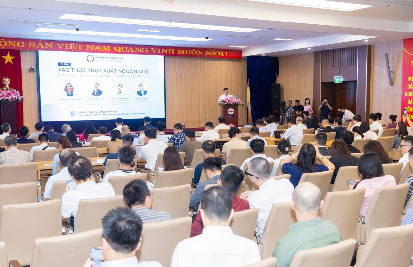 Hội thảo “Xác thực truy xuất nguồn gốc – Động lực phát triển bền vững của Kinh tế số Việt Nam”. (Ảnh: BTC)
