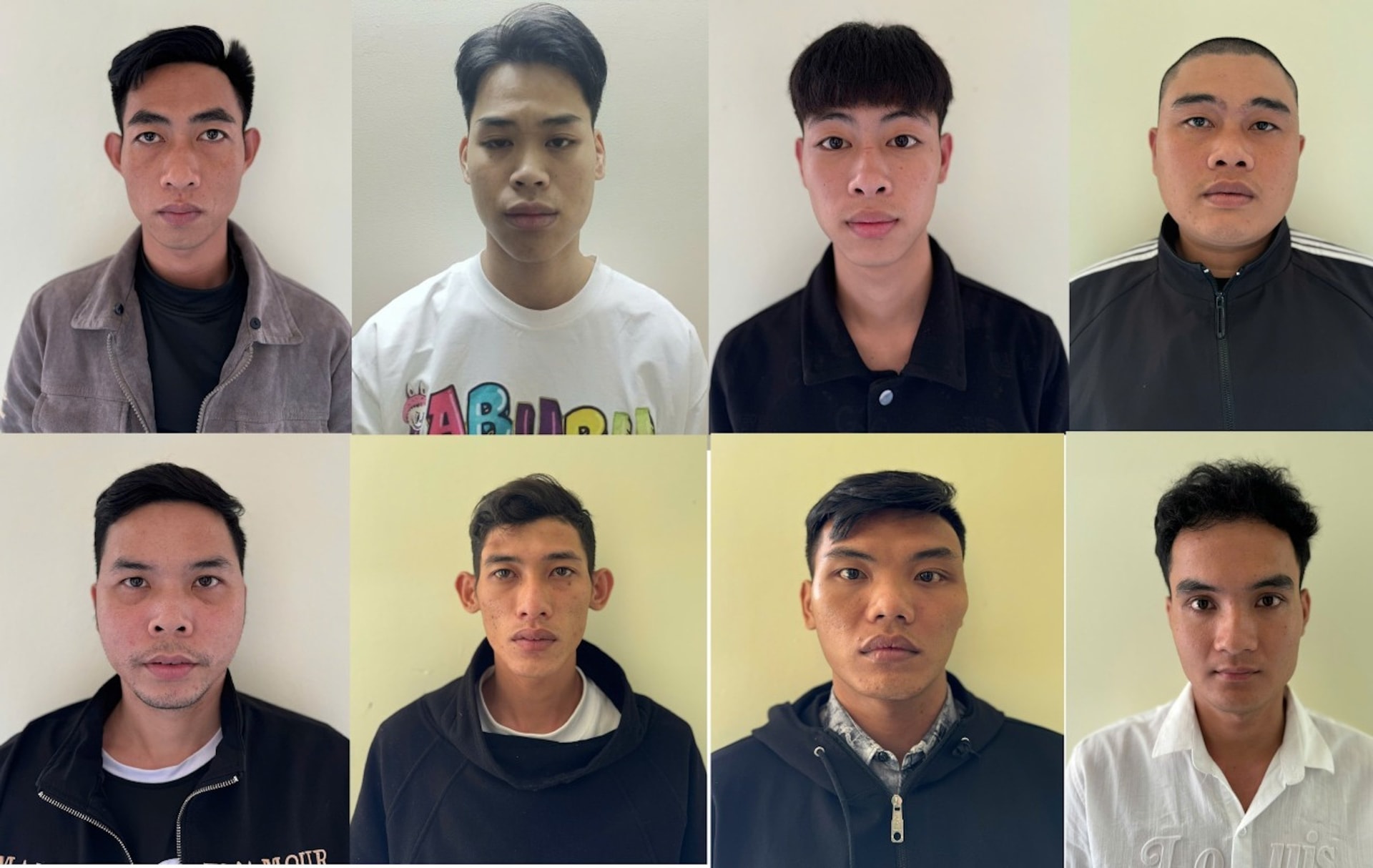 Những kẻ có liên quan trong tổ chức tội phạm xuyên biên giới nhắm vào người Việt để thực hiện hành vi cưỡng đoạt tài sản. (Ảnh: Công an Quảng Trị)