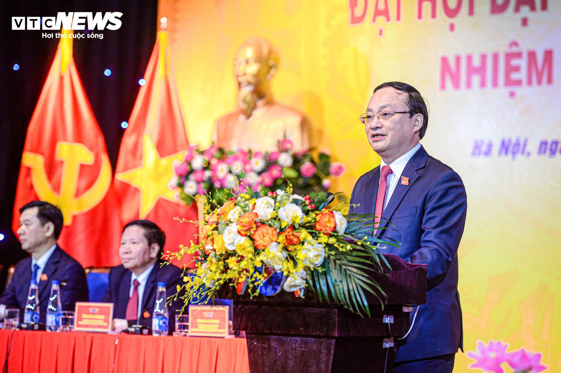 Ủy viên Trung ương Đảng, Ủy viên Ban Chấp hành Đảng bộ Chính phủ, Bí thư Đảng ủy, Tổng Giám đốc VOV Đỗ Tiến Sỹ phát biểu bế mạc Đại hội.