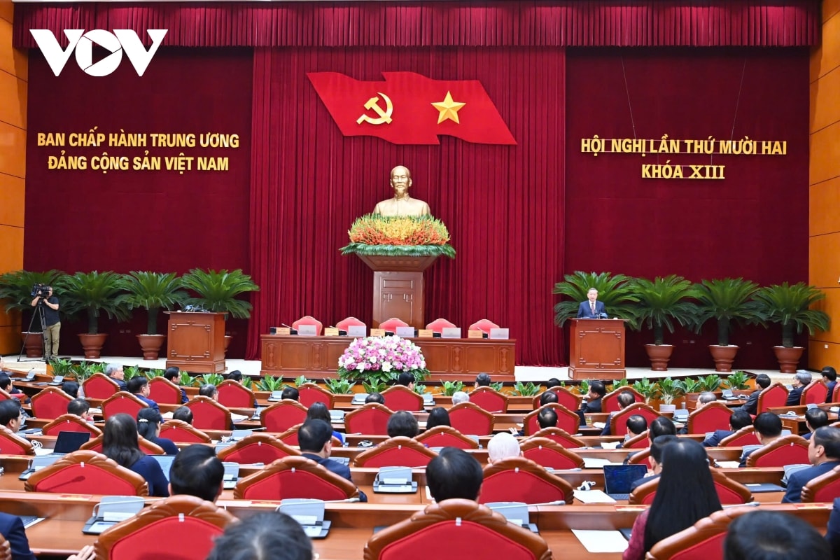 toan canh be mac hoi nghi lan thu 12 ban chap hanh trung uong Dang khoa xiii hinh anh 1