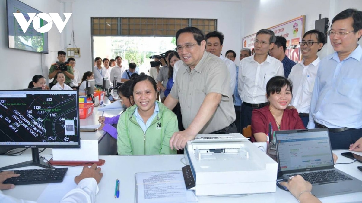 thủ tướng phạm minh chính kiểm tra mô hình hành chính mới tại an giang, Đồng tháp hình ảnh 1 thu tuong pham minh chinh kiem tra mo hinh hanh chinh moi tai an giang, Dong thap hinh anh 1