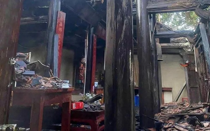 khắc phục thiệt hại hỏa hoạn tại di tích quốc gia chùa báo quốc hưng yên hình ảnh 1 khac phuc thiet hai hoa hoan tai di tich quoc gia chua bao quoc hung yen hinh anh 1