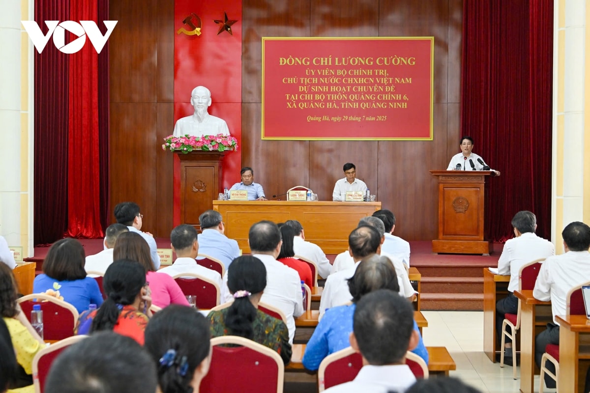 chủ tịch nước lương cường dự sinh hoạt chi bộ thôn ở quảng ninh hình ảnh 2 chu tich nuoc luong cuong du sinh hoat chi bo thon o quang ninh hinh anh 2