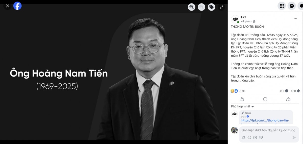 những dấu ấn của ông hoàng nam tiến với fpt và ngành cntt việt nam hình ảnh 1 nhung dau an cua ong hoang nam tien voi fpt va nganh cntt viet nam hinh anh 1