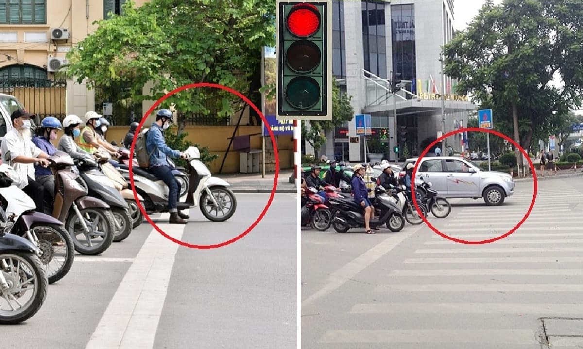 dừng xe quá vạch chờ đèn đỏ có bị xử phạt hay không hình ảnh 1 dung xe qua vach cho den do co bi xu phat hay khong hinh anh 1