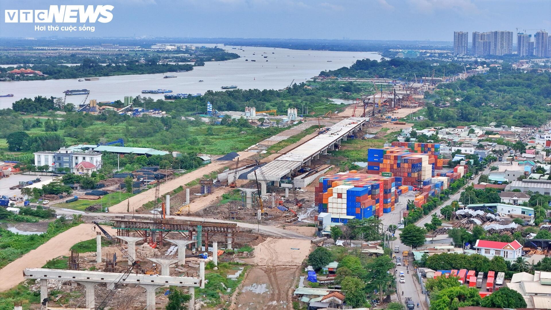Cận cảnh 'đại công trường' nút giao phức tạp nhất Vành đai 3 - 3