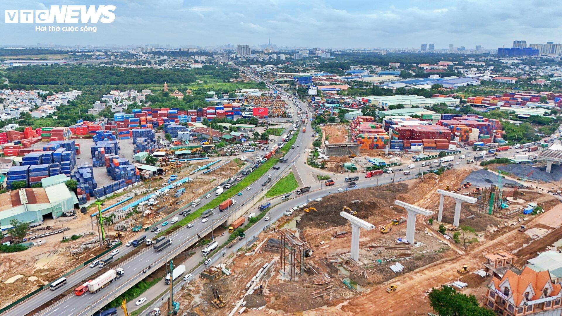 Cận cảnh 'đại công trường' nút giao phức tạp nhất Vành đai 3 - 1