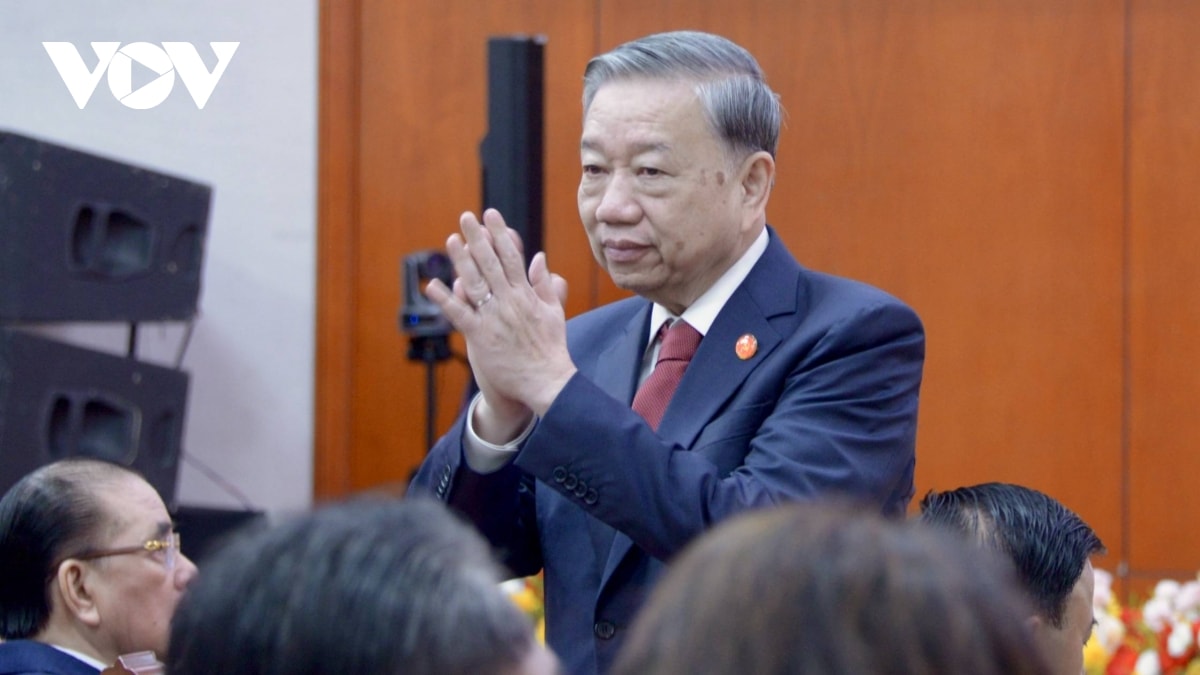 tổng bí thư dự Đại hội Đảng bộ văn phòng trung ương Đảng nhiệm kỳ 2025-2030 hình ảnh 1 tong bi thu du Dai hoi Dang bo van phong trung uong Dang nhiem ky 2025-2030 hinh anh 1