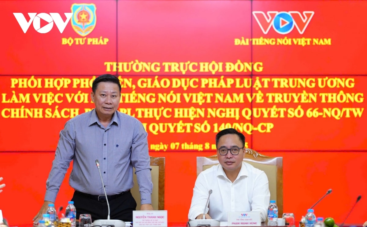 thứ trưởng bộ tư pháp vov truyền thông bài bản về nghị quyết 66-nq tw hình ảnh 1 thu truong bo tu phap vov truyen thong bai ban ve nghi quyet 66-nq tw hinh anh 1