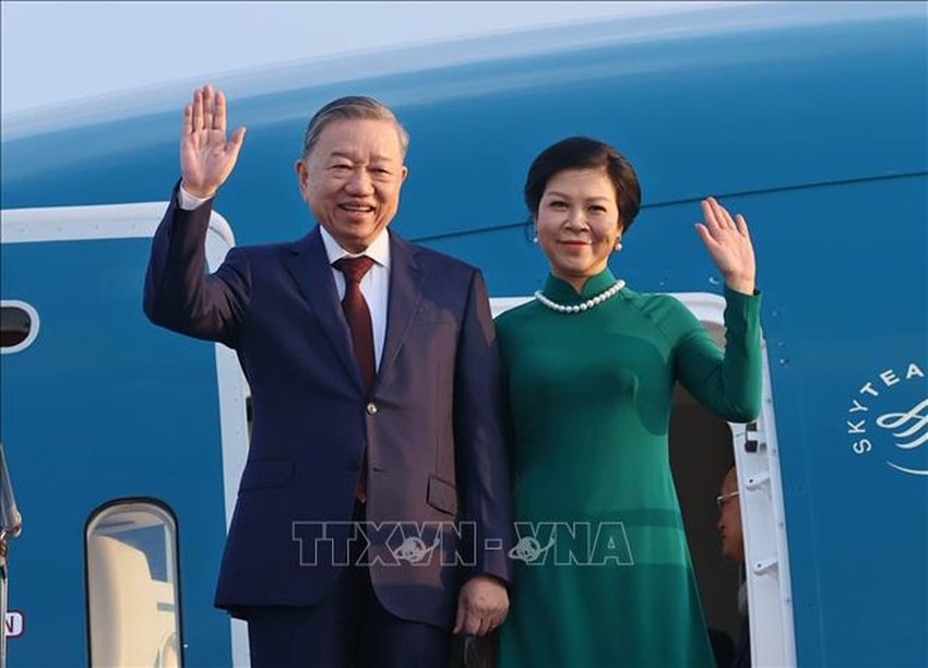 tổng bí thư tô lâm và phu nhân lên đường thăm cấp nhà nước hàn quốc hình ảnh 1 tong bi thu to lam va phu nhan len duong tham cap nha nuoc han quoc hinh anh 1