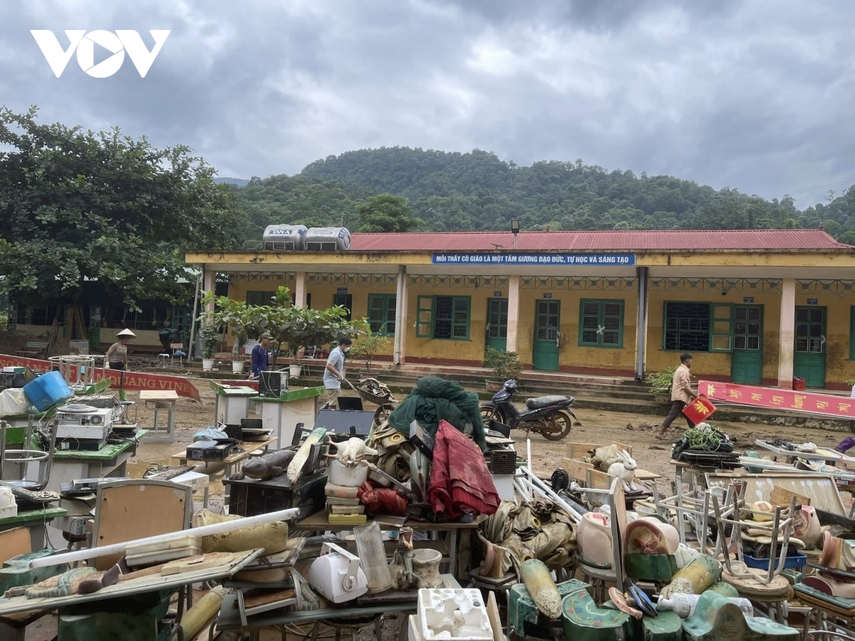 vùng lũ Điện biên khôi phục trường lớp đón năm học mới hình ảnh 1 vung lu Dien bien khoi phuc truong lop don nam hoc moi hinh anh 1
