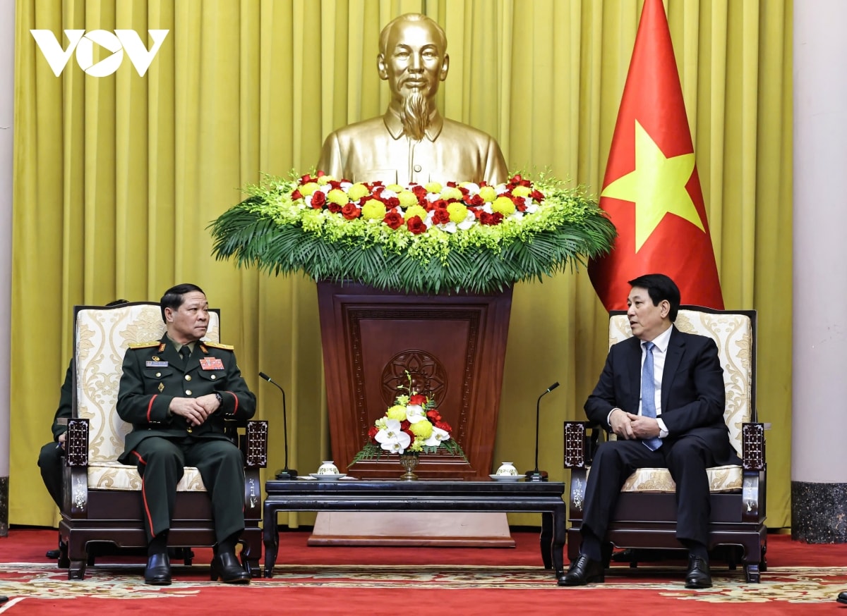 chủ tịch nước lương cường tiếp chủ nhiệm tổng cục chính trị qĐnd lào hình ảnh 3 chu tich nuoc luong cuong tiep chu nhiem tong cuc chinh tri qDnd lao hinh anh 3