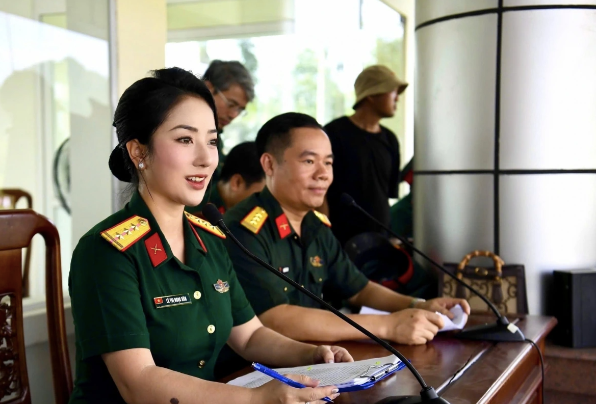 Thượng úy Lê Thị Ngọc Hân là giọng đọc nữ miền Nam trong Lễ kỷ niệm 80 năm Cách mạng Tháng Tám và Quốc khánh 2/9.