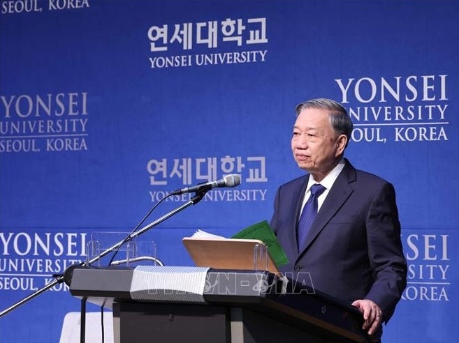 toàn văn phát biểu của tổng bí thư tô lâm tại Đại học yonsei hàn quốc hình ảnh 1 toan van phat bieu cua tong bi thu to lam tai Dai hoc yonsei han quoc hinh anh 1