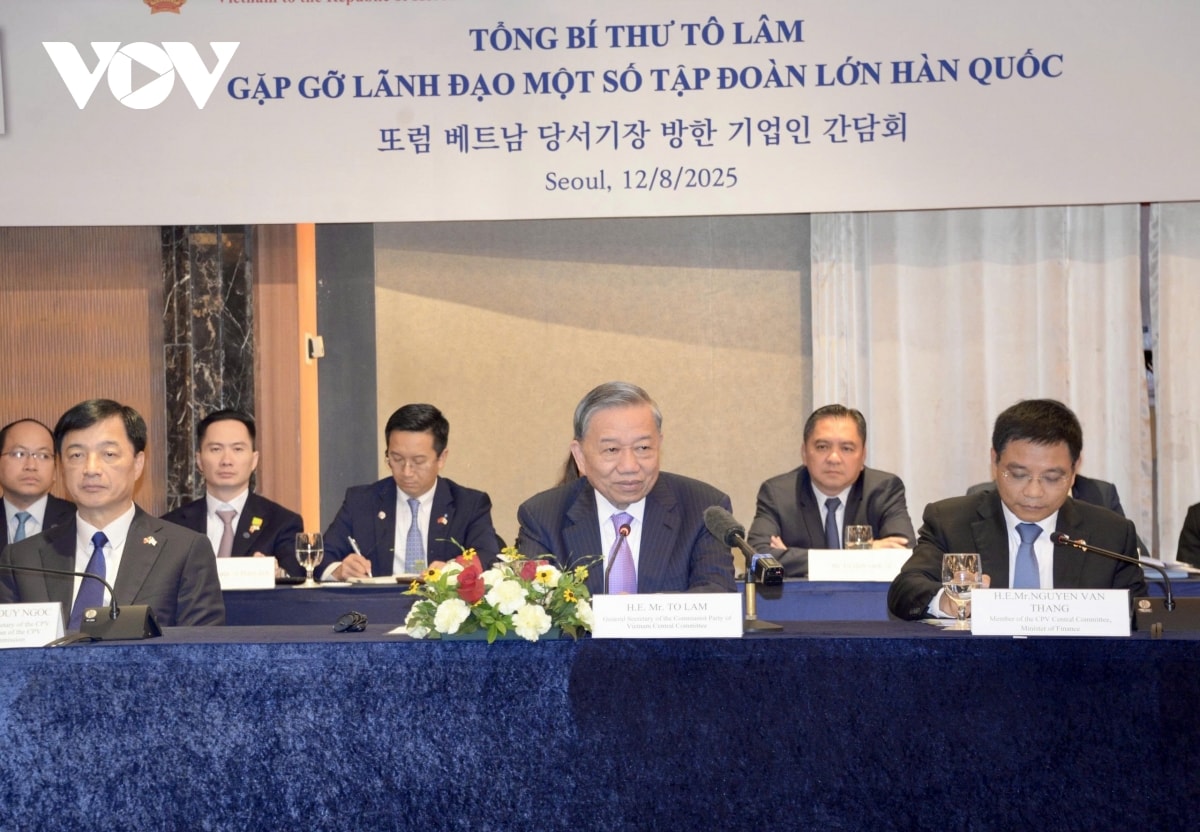 tổng bí thư tô lâm gặp gỡ lãnh đạo 17 tập đoàn lớn của hàn quốc hình ảnh 1 tong bi thu to lam gap go lanh dao 17 tap doan lon cua han quoc hinh anh 1