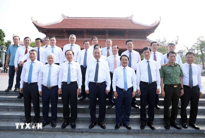 Tổng Bí thư Tô Lâm và đại biểu. (Ảnh: Thống Nhất/TTXVN)