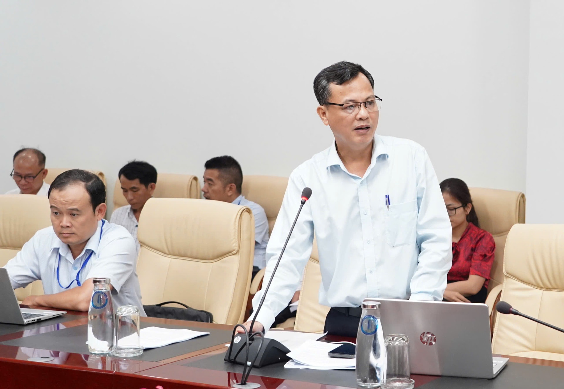 Ông Trần Ngọc Thạch, Phó Giám đốc Sở Khoa học và Công nghệ Đà Nẵng chia sẻ tại buổi làm việc. (Ảnh: Bộ Khoa học và Công nghệ)