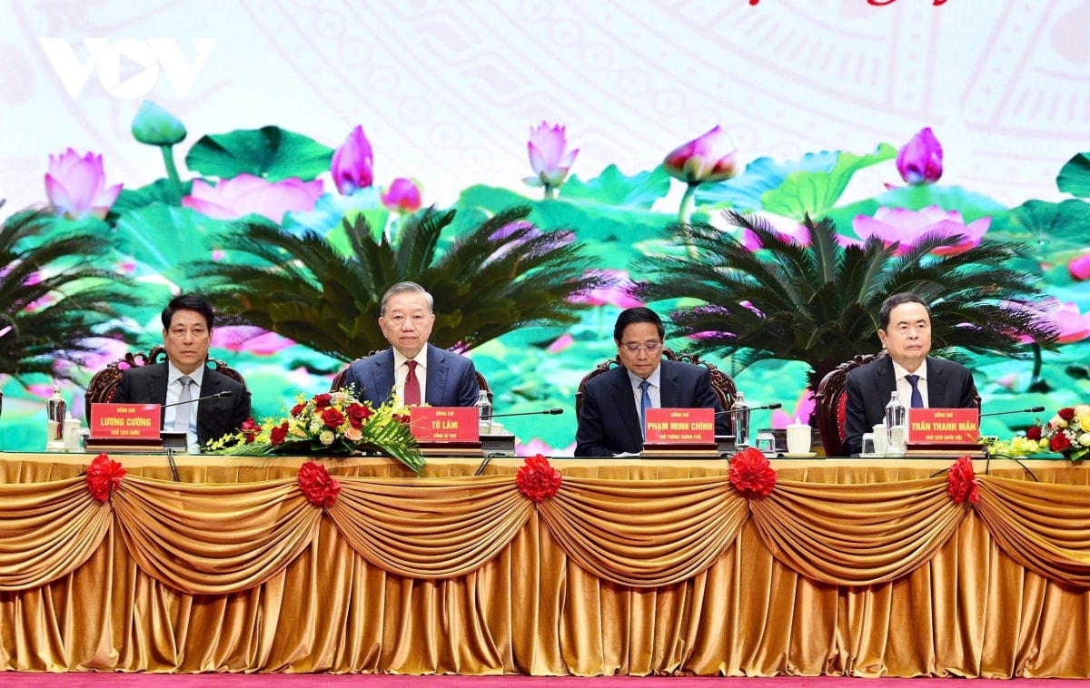 tong bi thu to lam chu tri buoi gap mat cac nguyen lanh dao Dang, nha nuoc hinh anh 7