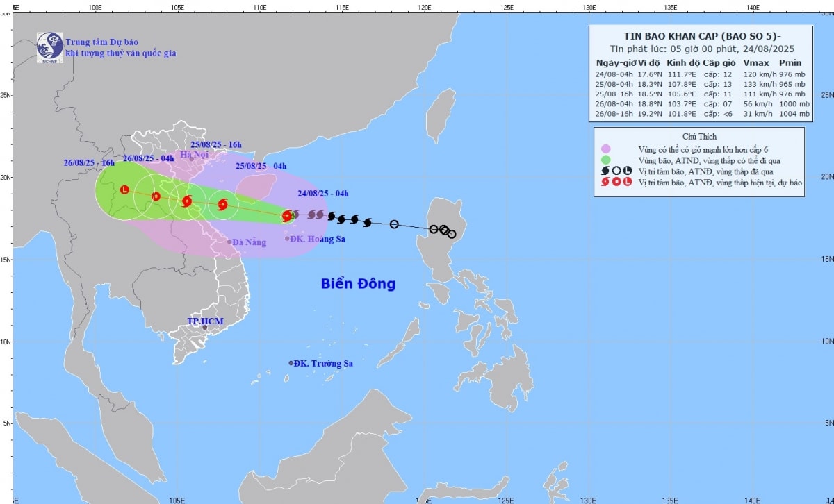 bão số 5 giật cấp 12 đang cách nghệ an, hà tĩnh khoảng 640km hình ảnh 1 bao so 5 giat cap 12 dang cach nghe an, ha tinh khoang 640km hinh anh 1