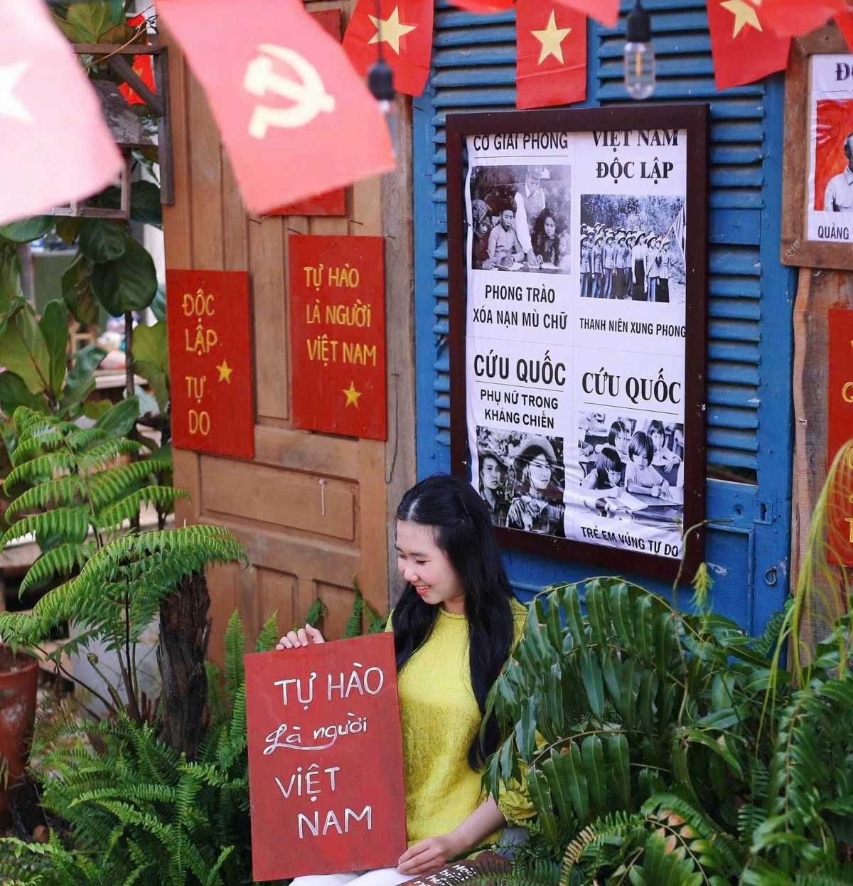 tha thiet khu vuon yeu to quoc cua co giao my thuat o Dak lak hinh anh 4