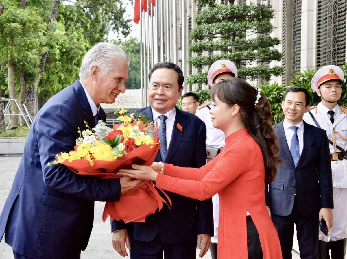 chu tich quoc hoi tran thanh man hoi kien bi thu thu nhat, chu tich nuoc cuba miguel diaz-canel hinh anh 1