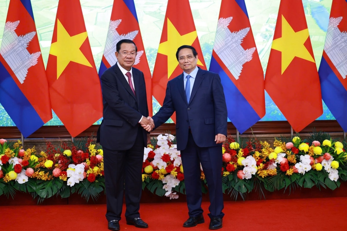 thủ tướng hội kiến chủ tịch campuchia hun sen hình ảnh 1 thu tuong hoi kien chu tich campuchia hun sen hinh anh 1