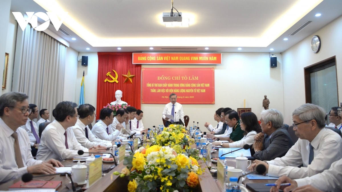 tổng bí thư tô lâm phát triển ứng dụng năng lượng nguyên tử phải là chiến lược lâu dài hình ảnh 1 tong bi thu to lam phat trien ung dung nang luong nguyen tu phai la chien luoc lau dai hinh anh 1