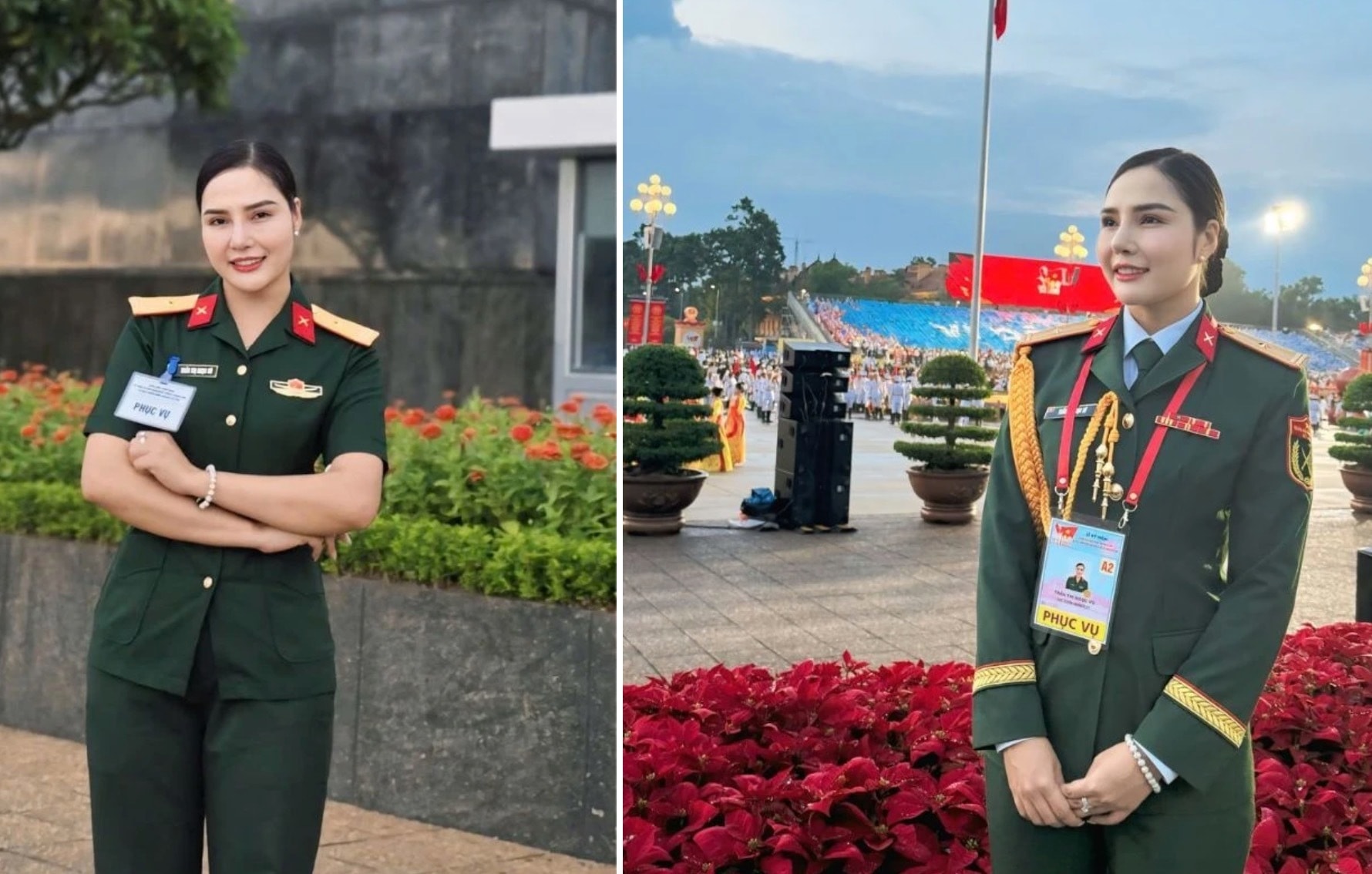 Thiếu tá Trần Thị Ngọc Vũ sinh năm 1992 tại Quảng Nam. Cô hiện công tác tại Nhà văn hóa, Phòng tuyên huấn Quân khu 7. Là một trong những gương mặt vinh dự được giao trọng trách đảm nhận giọng nữ đại diện cho miền Nam, Ngọc Vũ nói bản thân rất tự hào và hạnh phúc.