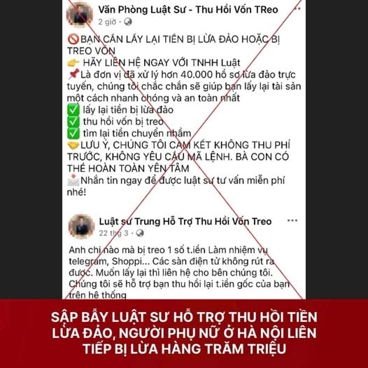 mạo danh luật sư để giúp lấy lại tiền bị lừa nhiều người sập bẫy hình ảnh 1 mao danh luat su de giup lay lai tien bi lua nhieu nguoi sap bay hinh anh 1