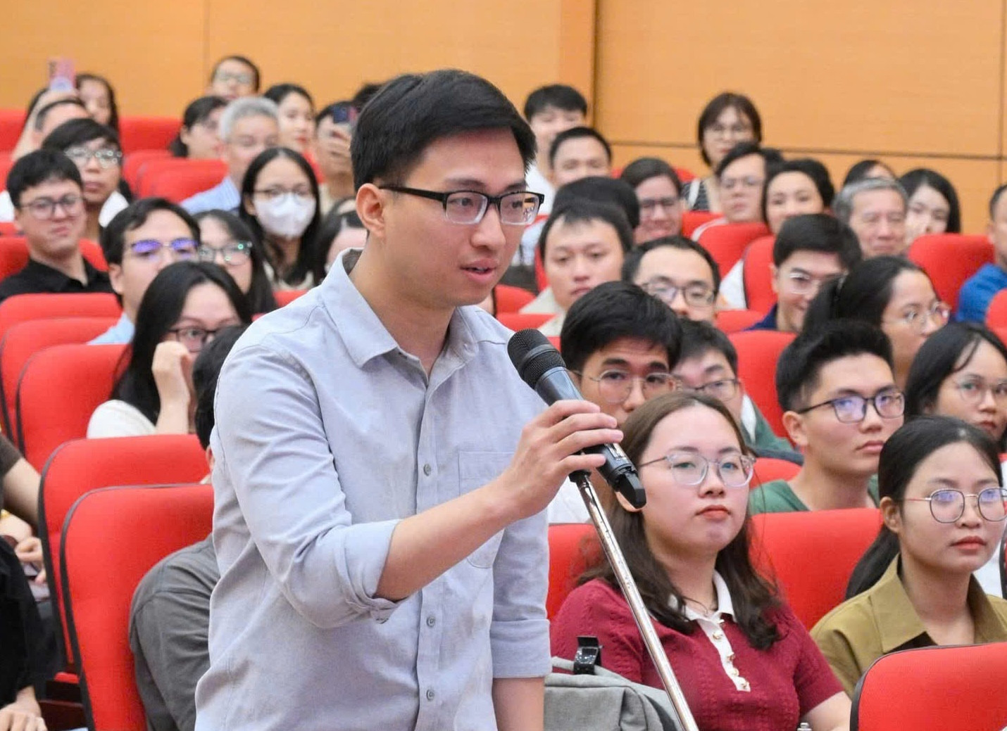 Ngọc Duy lựa chọn chuyên ngành nội trú hôm 9/9. (Ảnh: HMU)