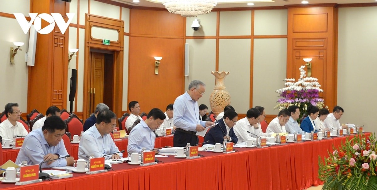 bo chinh tri lam viec voi ban thuong vu Dang uy chinh phu hinh anh 5