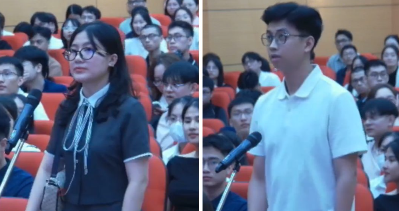 Cặp đôi trai tài gái sắc khiến nhiều người ngưỡng mộ: tân bác sĩ Lê Hoài Thương - chuyên ngành Nhi khoa và tân bác sĩ Nông Mạnh Tiến - chuyên ngành Sản phụ khoa.
