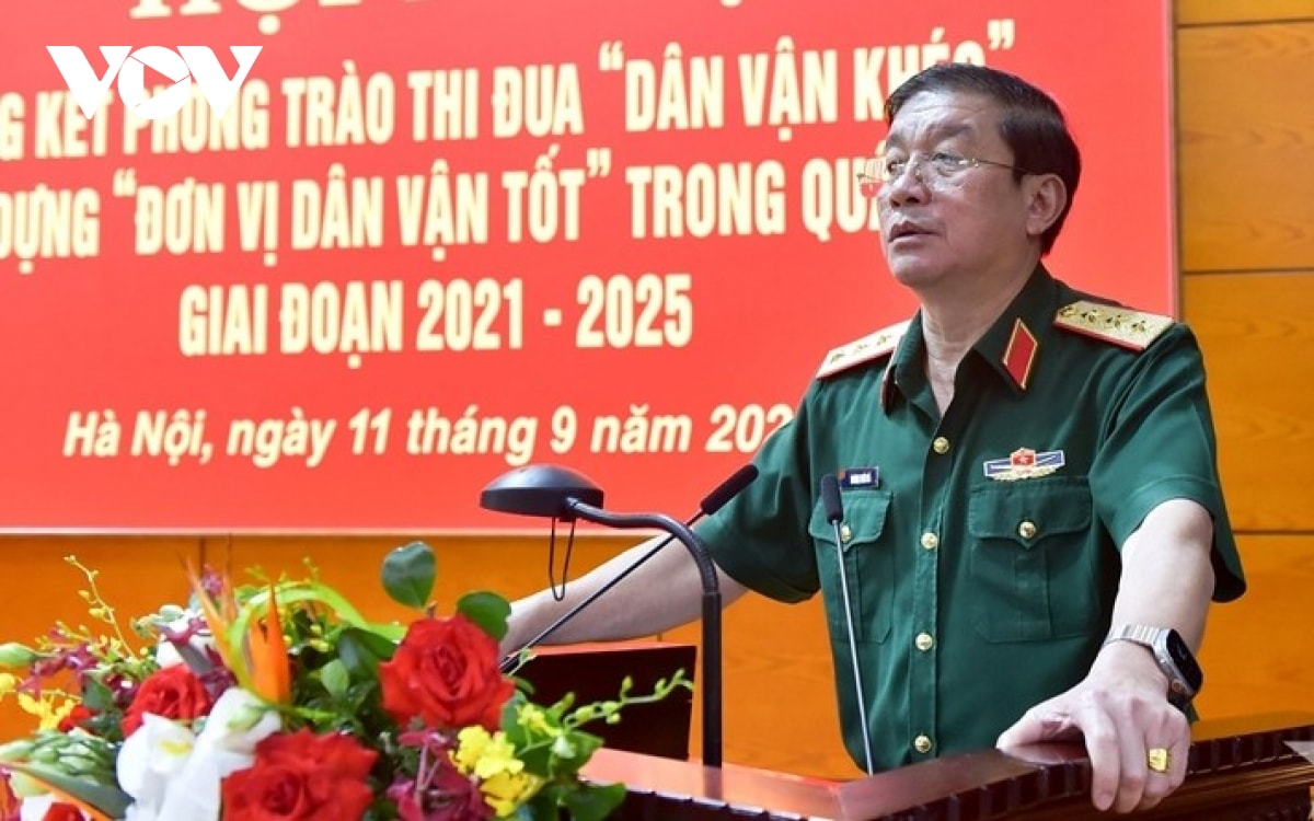 tong ket phong trao thi dua dan van kheo , xay dung Don vi dan van tot trong quan doi hinh anh 1