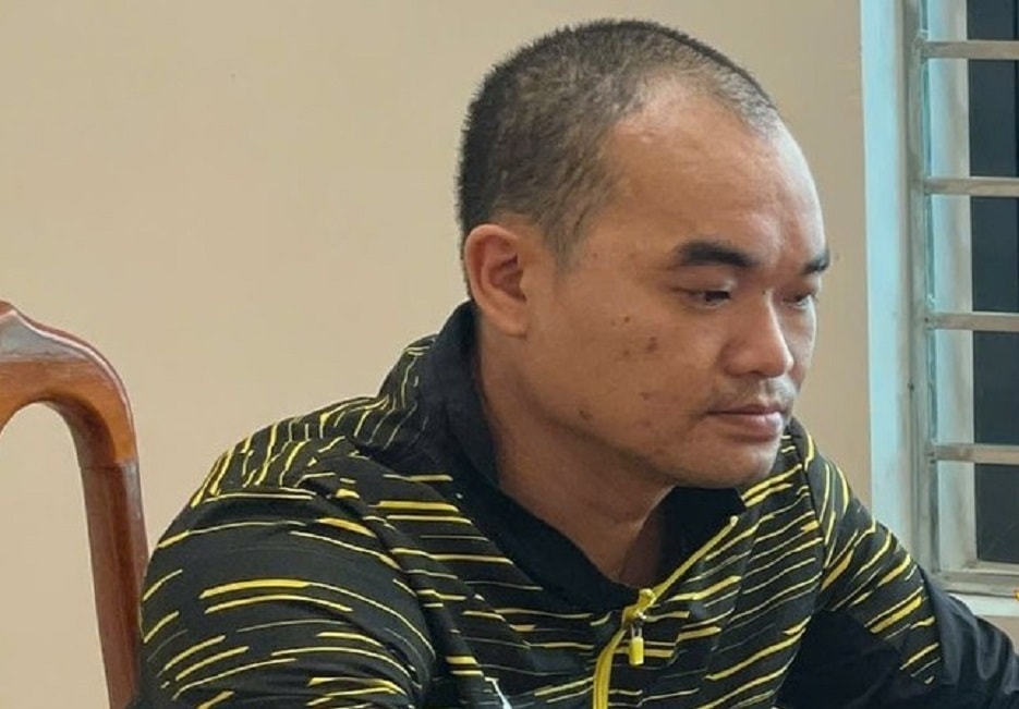 Nguyễn Tài Linh tại cơ quan công an. (Ảnh: C.A)