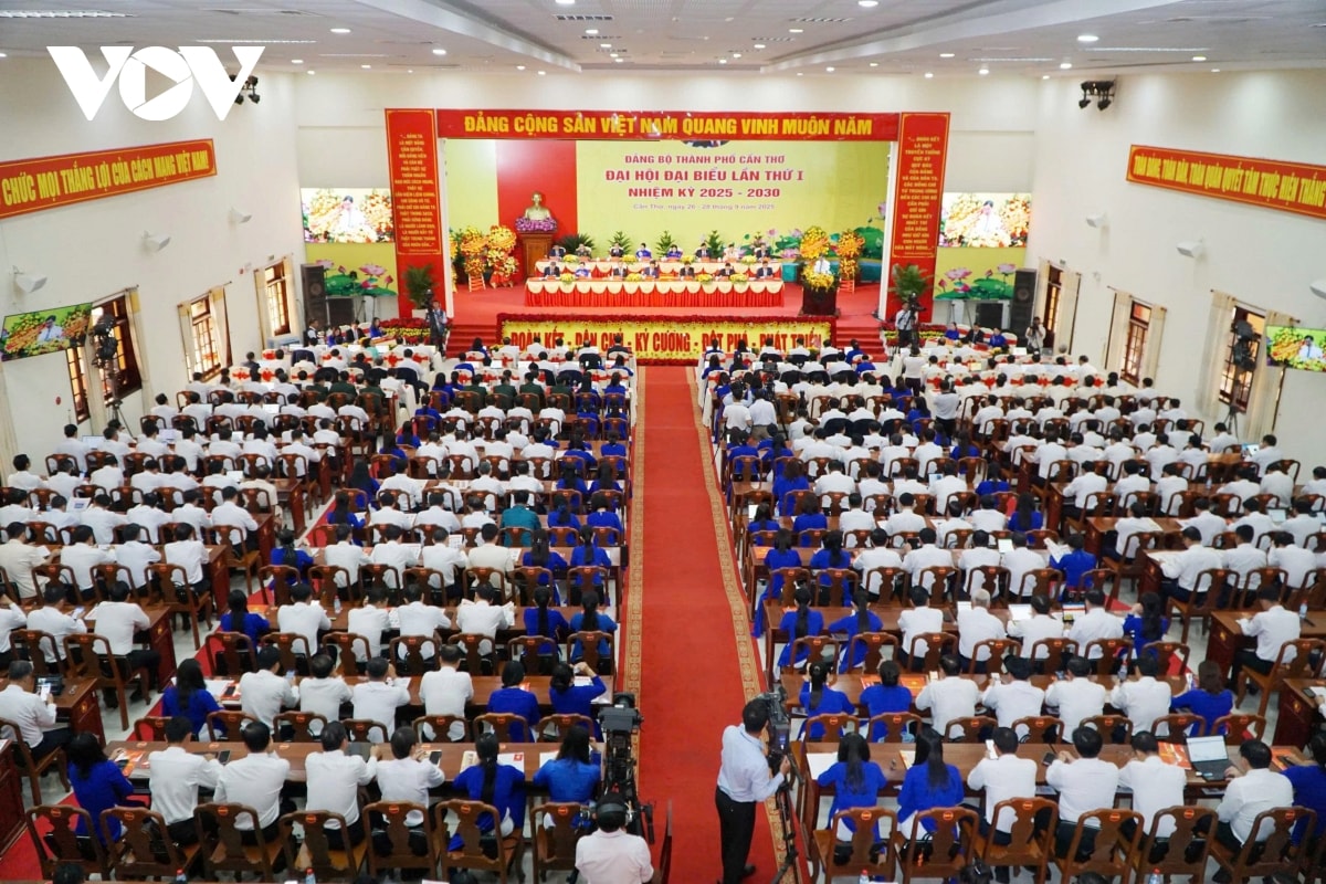 thong qua nghi quyet voi 28 chi tieu, be mac Dai hoi Dang bo tp can tho hinh anh 1