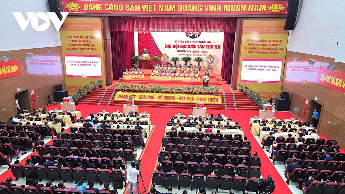 be mac Dai hoi lan thu xx, nghe an dat muc tieu den nam 2030 tro thanh tinh kha hinh anh 1