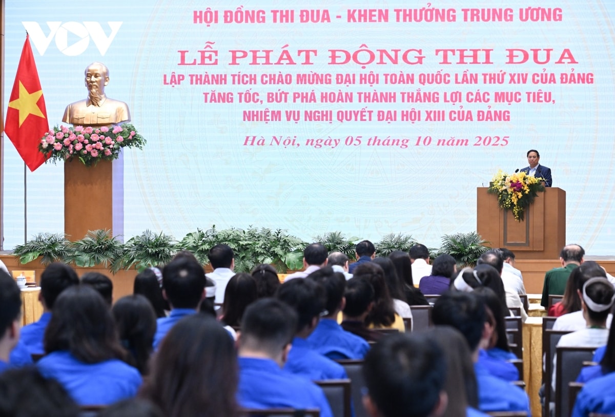 thu tuong phat dong dot thi dua lap thanh tich chao mung Dai hoi lan thu xiv cua Dang hinh anh 1
