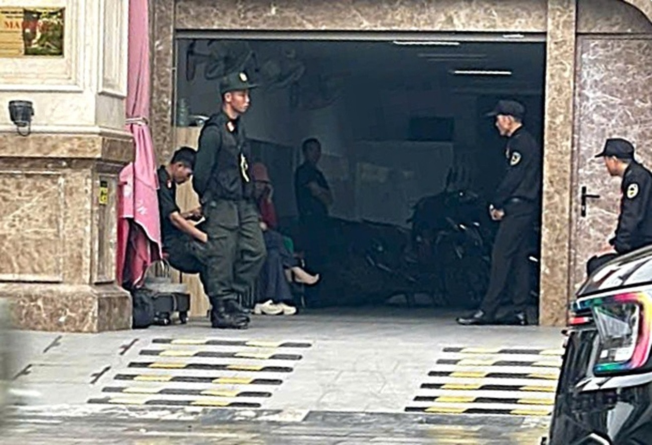 Khu vực tầng 1 để xe của Thẩm mỹ viện Mailisa ở Nghệ An.